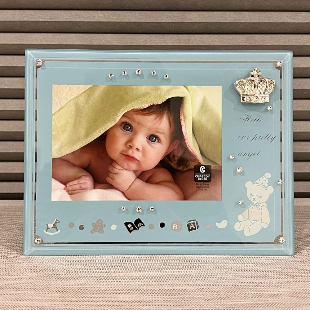 Cupecoy Design Blue Baby Photo Frame